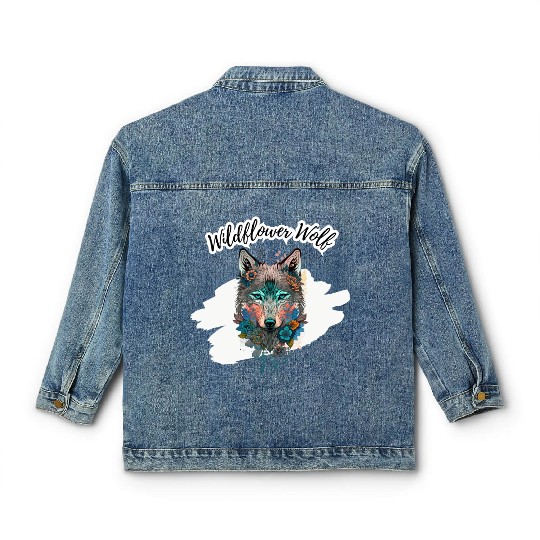 Wildflower Wolf Classic Women's Denim Jackets