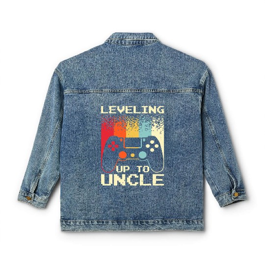 Best New Uncle For Men Boys Soon To Be Uncle Nephe Classic Women's Denim Jackets
