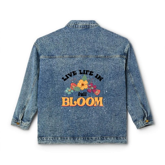 Cute wild floral Classic Women's Denim Jackets, floral Classic Women's Denim Jackets women