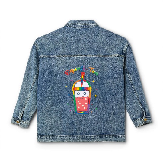 Tea Equality Gay LGBTQ Rainbow LGBT Pride Month Classic Women's Denim Jackets