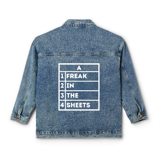 Freak In The Sheets Excel Sheet Spreadsheet Funny Classic Women's Denim Jackets