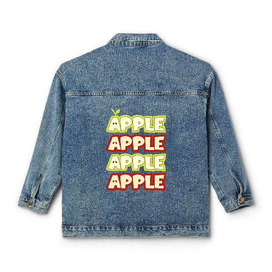 Apple Repeat Apple Picking Farmer Classic Women's Denim Jackets