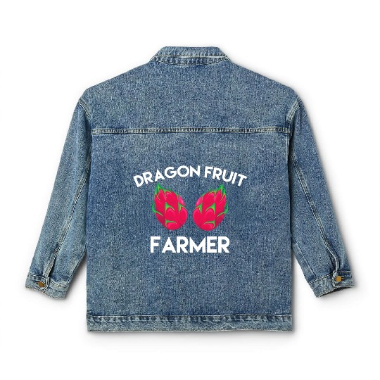 Dragon Fruit Farmer Outfit Love Tropical Food Classic Women's Denim Jackets