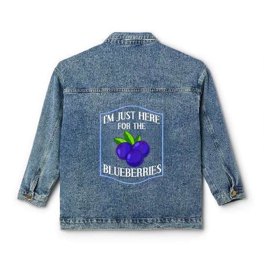 Blueberry Plant Blueberries Farmer Bush Tree Classic Women's Denim Jackets