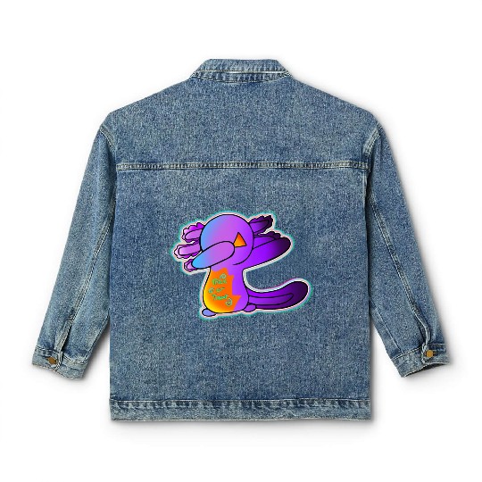 Jack O Lantern Axolotl Halloween Trick Or Treat 1 Classic Women's Denim Jackets