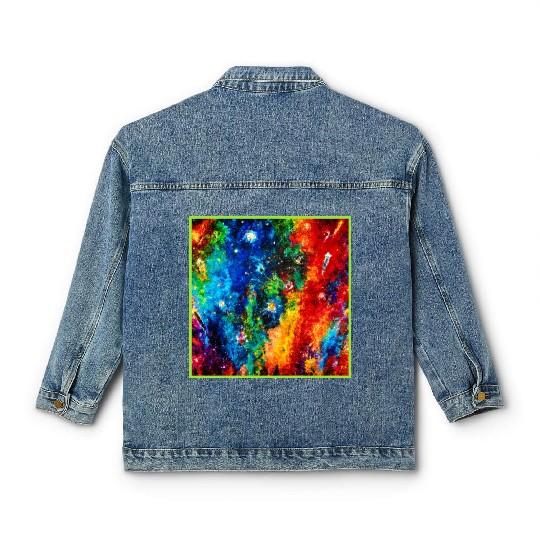 Colorful Nebula and Stars Art Classic Women's Denim Jackets