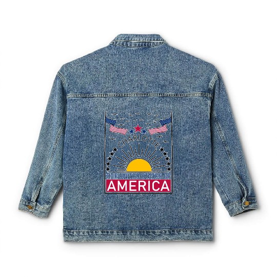 Welcome to Charlotte, Welcome to North Carolina Classic Women's Denim Jackets