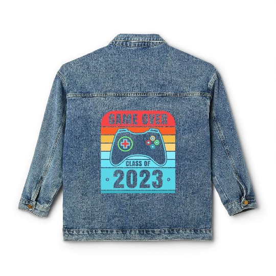Senior 2023 Game Over Class of 2023 Seniors Classic Women's Denim Jackets