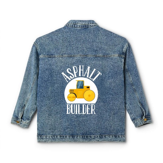 asphalt builder street builder construction worker Classic Women's Denim Jackets