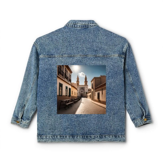 Fantasy pictures ,town Morocco ,city casablanca Classic Women's Denim Jackets