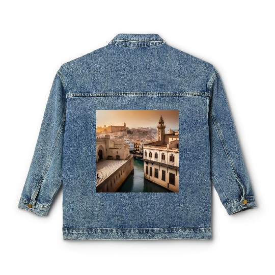 Fantasy pictures ,town Morocco ,city casablanca Classic Women's Denim Jackets