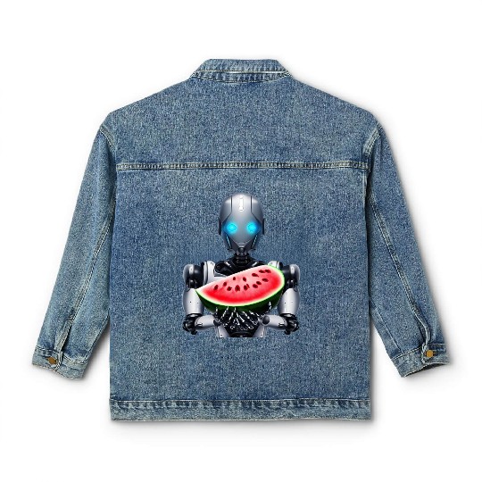 Watermelon for the robot Classic Women's Denim Jackets