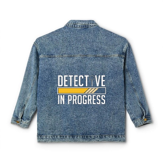 Detective In Progress Law Enforcement Fingerprint Classic Women's Denim Jackets