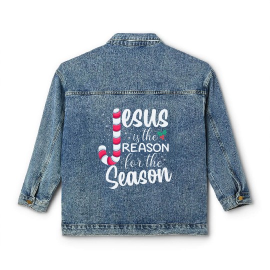 Jesus Is The Reason For The Season Christmas Classic Women's Denim Jackets