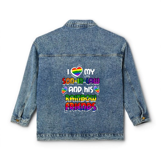 I Love My Son In Law And His Rainbow Friends Classic Women's Denim Jackets