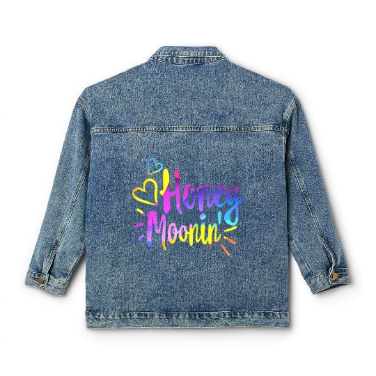 Honeymoonin Classic Women's Denim Jackets Newlywed Classic Women's Denim Jackets Wifey Hubby