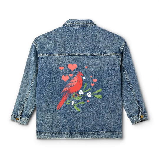 Bird Bird Watching Bird Watcher Birder Heart Cardi Classic Women's Denim Jackets