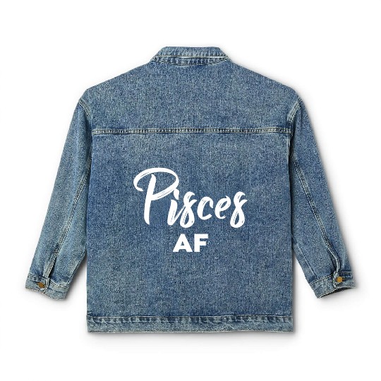 Pisces Af Pisces Astrology Zodiac Sign Pisces Classic Women's Denim Jackets
