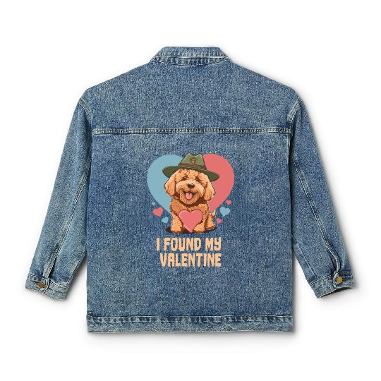 Funny Goldendoodle Dog Dad Doodle Mom Cute Dog Classic Women's Denim Jackets