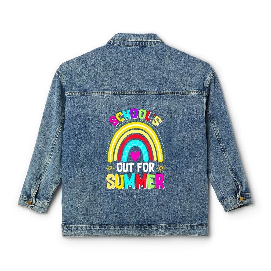 Schools Out For Summer Teacher Last Day Of School Classic Women's Denim Jackets