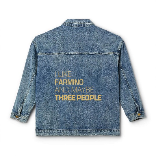 awesome i like farming Classic Women's Denim Jackets