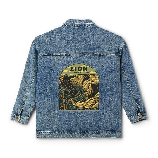 zion national park Classic Women's Denim Jackets