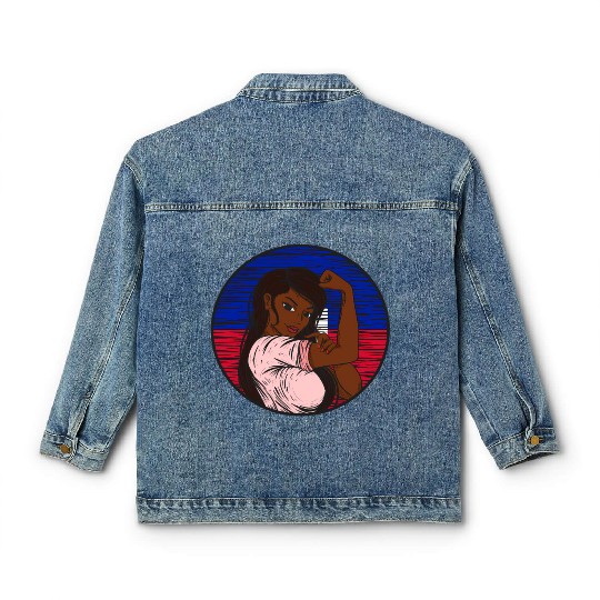 Patriotic Haitian Flag Haiti Proud Haitian Classic Women's Denim Jackets