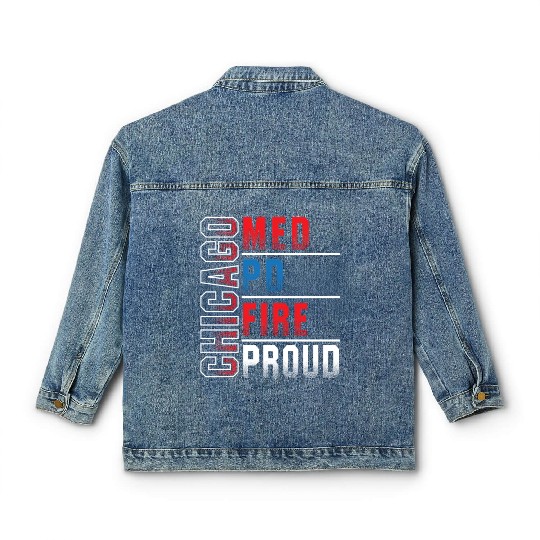 Chicago Med Chicago Pd Chicgo Fire Dept Chicago Pr Classic Women's Denim Jackets