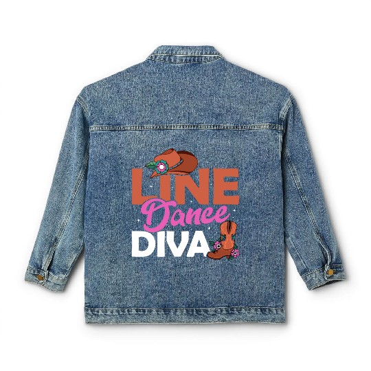 Line Dance Diva Country Music Western Classic Women's Denim Jackets