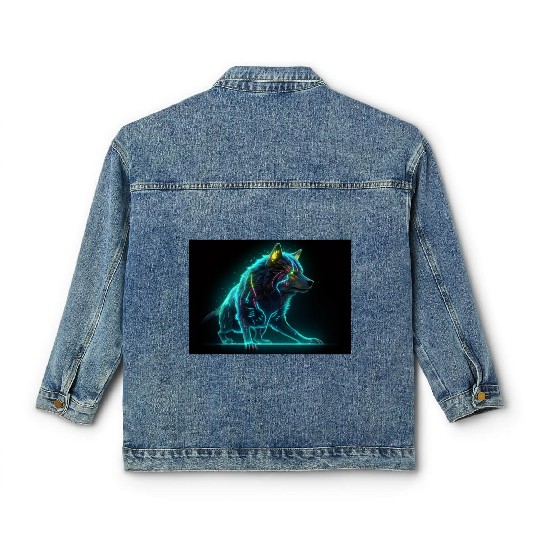 Neon Moon Wolf Classic Women's Denim Jackets