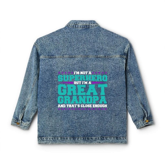 Superhero Great Grandpa Classic Women's Denim Jackets