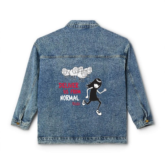 Emily The Strange Deliver Us From Normal Classic Women's Denim Jackets