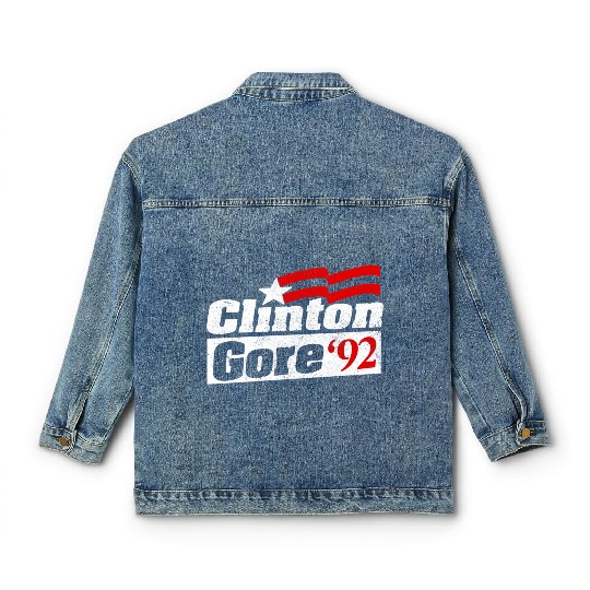 Clinton Gore Bill Clinton 92 Elect Classic Women's Denim Jackets
