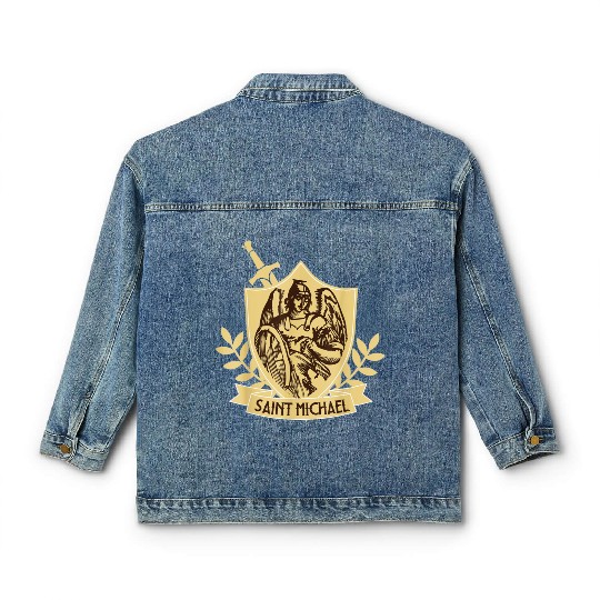 Saint Michael Patron Saint of Police Officers Classic Women's Denim Jackets