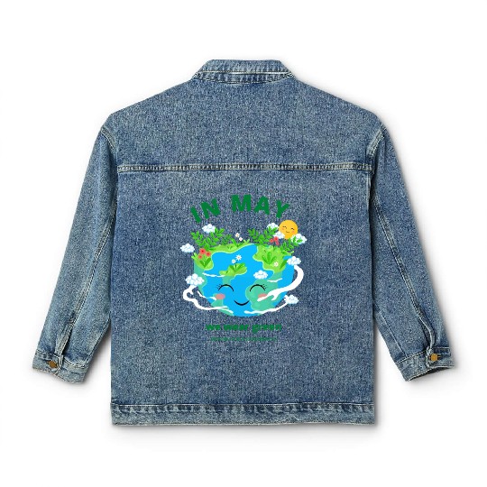MENTAL HEALTH MATTERS We Wear Green Classic Women's Denim Jackets