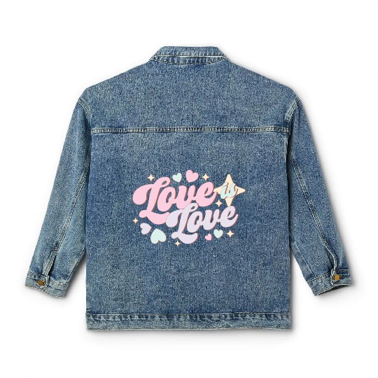 Love Is Love, LGBT Pride Month Classic Women's Denim Jackets