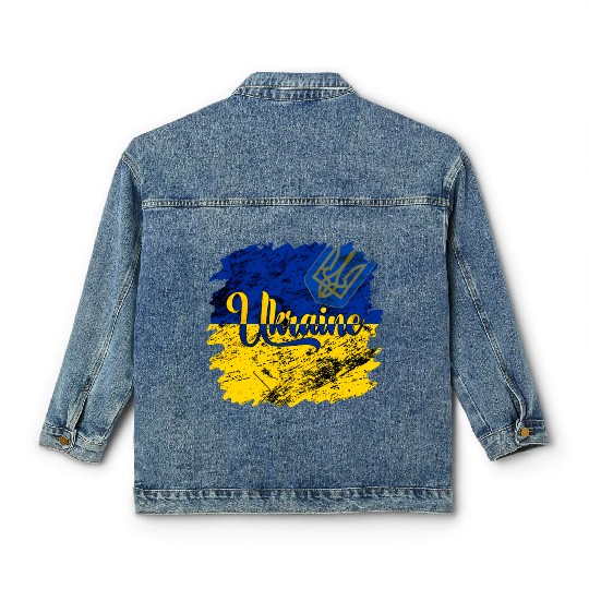 Ukraine Ukrainian Flag I Stand With Ukraine Pride Classic Women's Denim Jackets