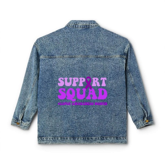 In May We Wear Purple Lupus Awareness Month Classic Women's Denim Jackets