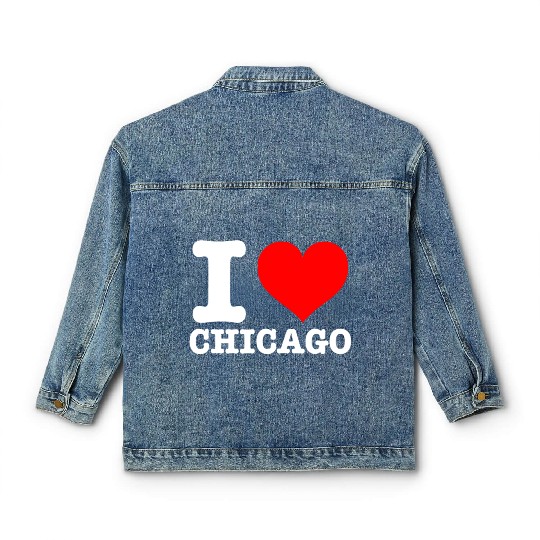 Chicago - I Heart Chicago - I Love Chicago Classic Women's Denim Jackets