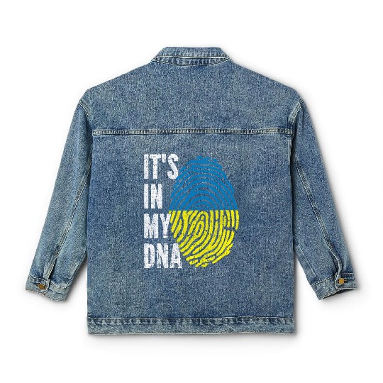 It'S In My Dna Ukraine Flag Classic Women's Denim Jackets