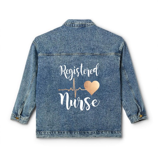 Registered Nurse Heart Rn Classic Women's Denim Jackets