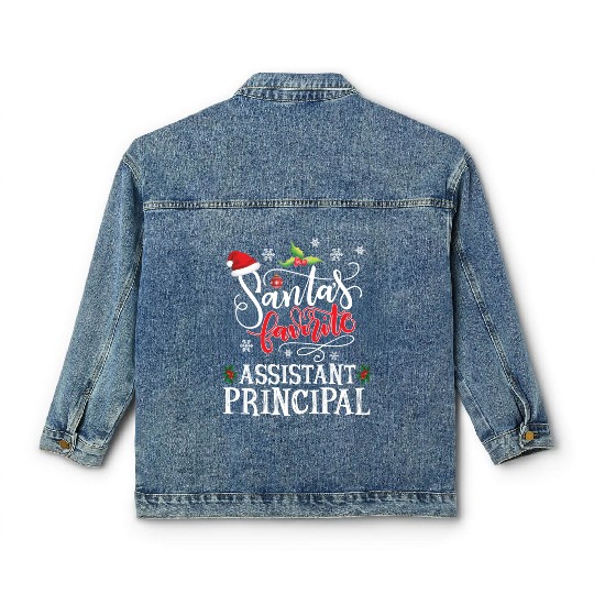 Santa'S Favorite Assistant Principal Party Classic Women's Denim Jackets