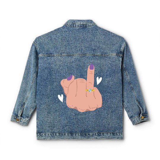 Bride And Groom Wedding Day Marriage Just Married Classic Women's Denim Jackets