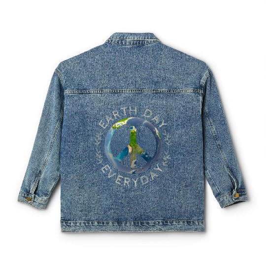 Earth Day Everyday World Global Peace On Earth Classic Women's Denim Jackets