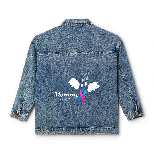Angel Mommy Miscarriage Awareness Infant Mother Classic Women's Denim Jackets