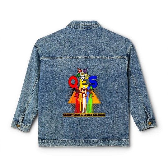 Order Of The Eastern Star Oes Ring Diva Sister'S Classic Women's Denim Jackets