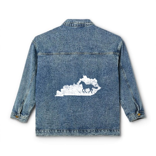 Kentucky Map Horse Kentucky Classic Women's Denim Jackets