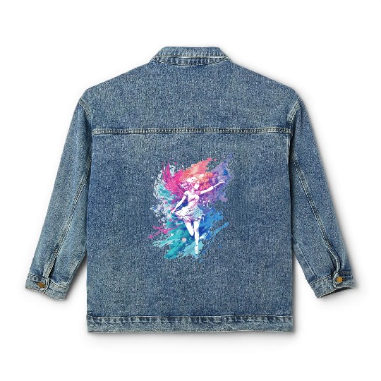 Watercolor Fantasy Fairy Grunge Pastel Goth Butter Classic Women's Denim Jackets