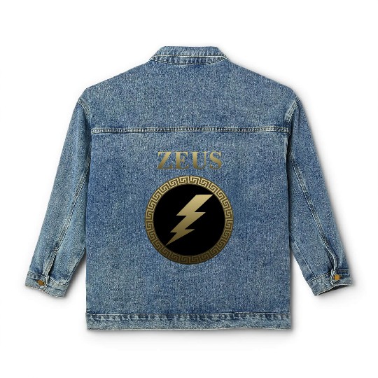 Zeus Ancient Greek God Thunderbolt Classic Women's Denim Jackets