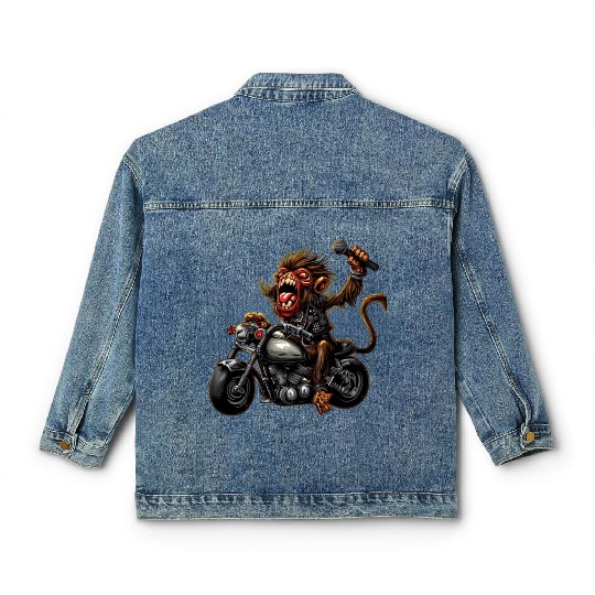 zombie Raider Monkey Classic Women's Denim Jackets